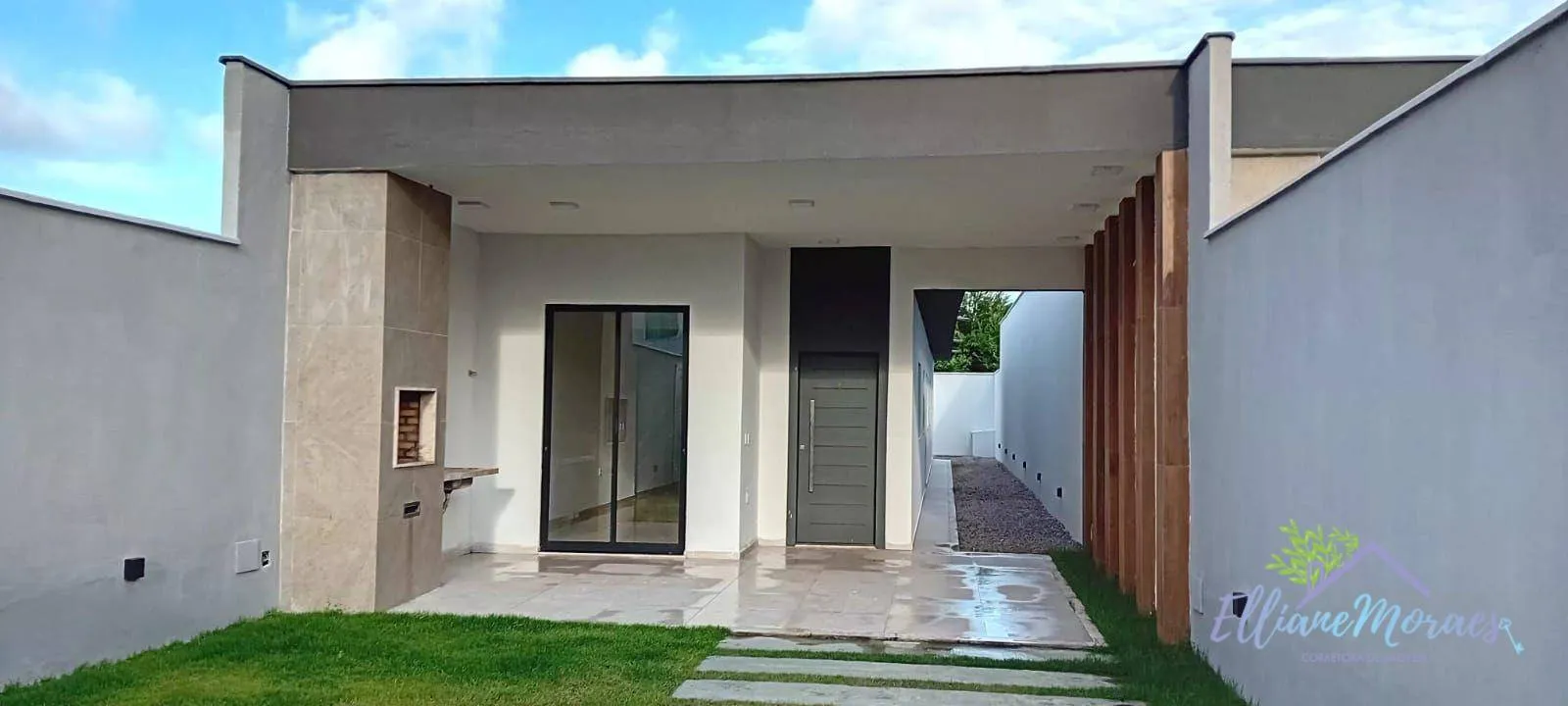 Linda Casa na Sapiranga com Fachad moderna e porcelanato